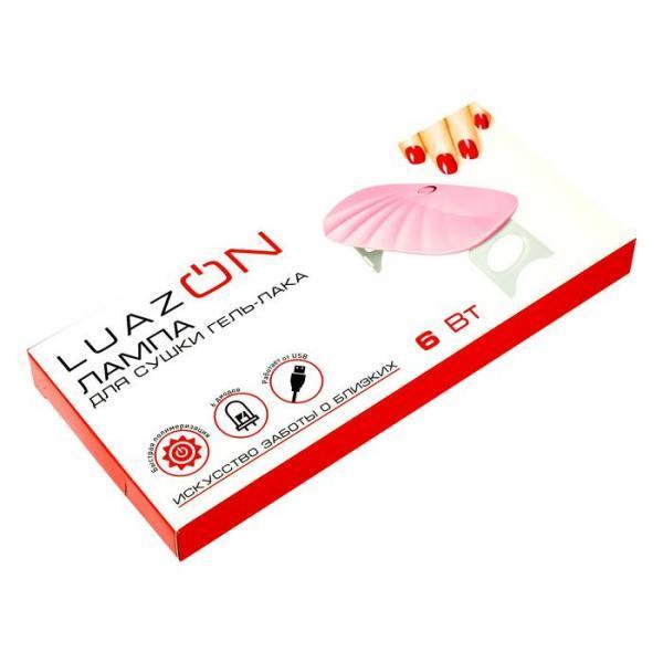 Лампа для гель-лака LuazON LUF-12, LED, 6 Вт, USB, компактная, 6 диодов, белая - фото 5 - id-p163313122