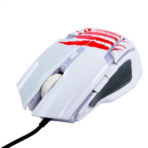 Мышь Ritmix ROM-350, игровая, проводная, оптическая, 2400 dpi, 6 кнопок, белая - фото 2 - id-p163313123