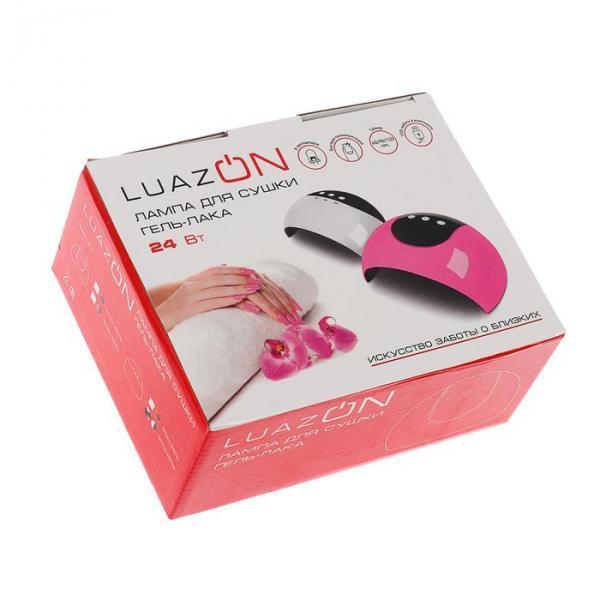 Лампа для гель-лака LuazON LUF-17, LED, 220 В, 8 диодов, таймер 3 режима, розовая - фото 5 - id-p163313239