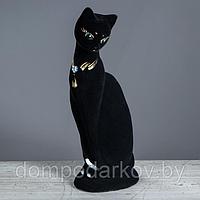 Копилка "Кошка Ася", покрытие флок, чёрная, 30 см