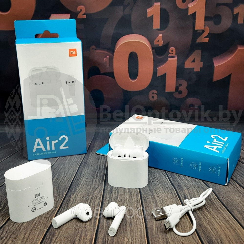 Беспроводные Bluetooth мини-наушники Mi Air 2 с зарядным кейсом - фото 5 - id-p153187212