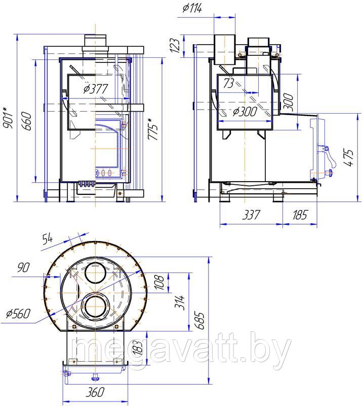 Услада 20С (печь-сетка) с каменкой из нержавеющей стали - фото 3 - id-p163326429