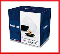 P4360 Столовый сервиз Luminarc DIWALI BLACK&WHITE, 19 предметов, 6 персон, набор тарелок