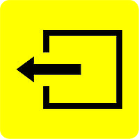 Тактильный знак пиктограмма "Выход из помещения"