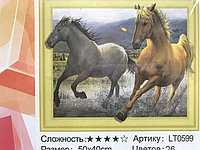 Картина стразами 50*40 см 5D лошади