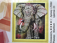 Картина стразами 50*40 см 5D слон