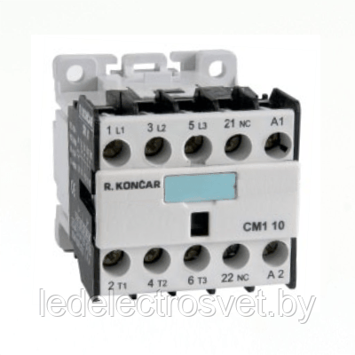 Мини-контактор CM1 10N 220/230V 50Hz, 3P, 12A/(20A по AC-1), 5.5kW(400VAC), 220/230VAC, 1NO