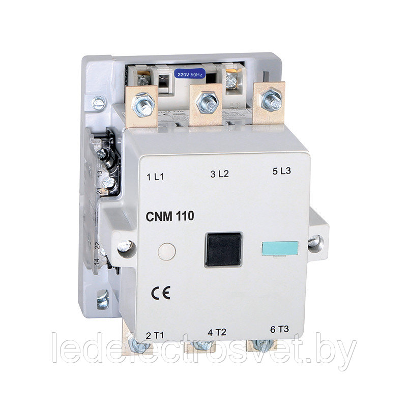 Контактор CNM 110 22 220/230V 50Hz, 3P, 110A/(115A по AC-1), 55kW(400VAC), 220/230VAC, 2NO+2NC