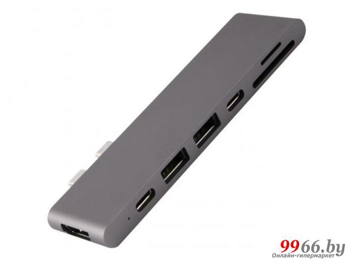 Аксессуар Адаптер Barn&Hollis Multiport Adapter USB Type-C 7 in 1 для MacBook Grey УТ000027061 - фото 1 - id-p163322334