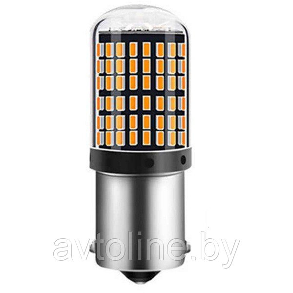 Лампа светодиодная RUNOAUTO PY21W 144SMD с обманкой оранжевая 01684RA