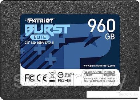 SSD Patriot Burst Elite 960GB PBE960GS25SSDR, фото 2