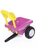 Детская машинка-каталка Baby Care Holland Tractor 658-T (розовый) с прицепом, звуковые и световые эффекты, фото 6