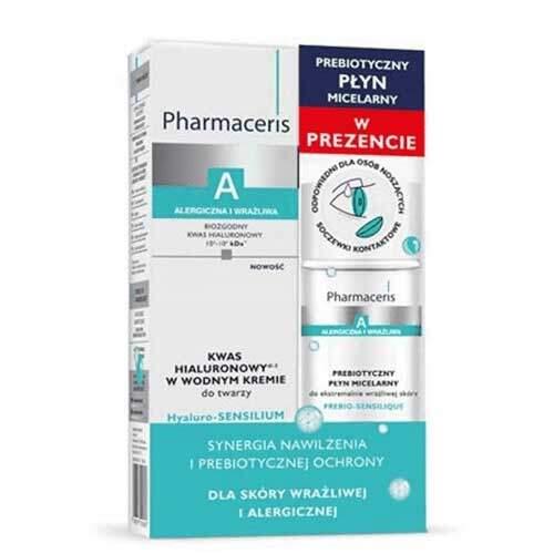 Pharmaceris A Sensilique Мицеллярная вода с пребиотиком Prebio, 50 мл + Крем для лица Hyaluro, 40 мл