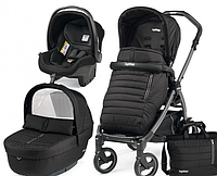 Коляска для новорожденного Peg-Perego Set Elite Breeze Noir Черный (короб, автокресло, сумка)