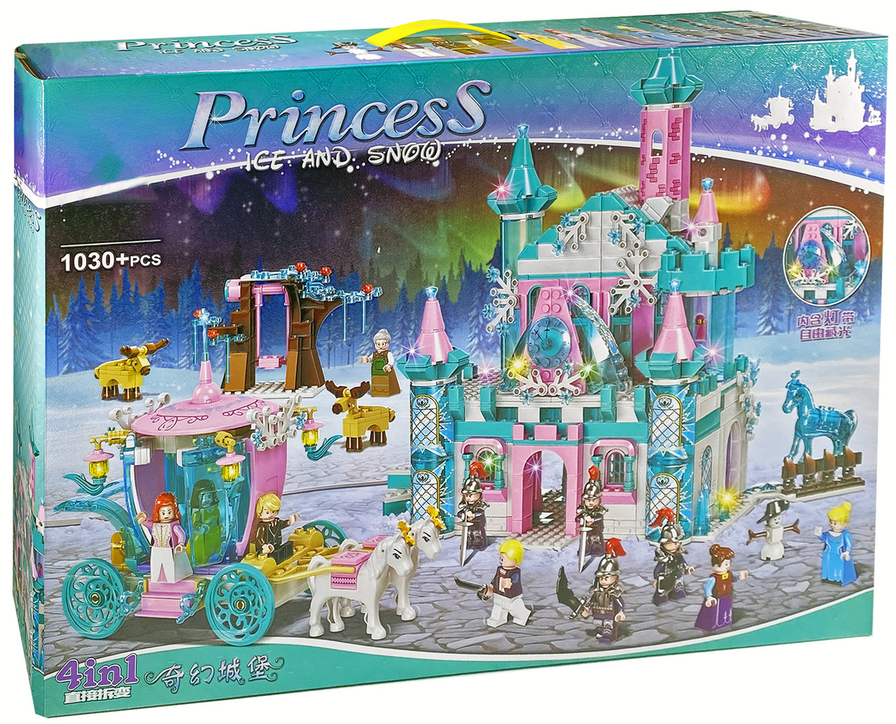 Конструктор Kazi 4в1 «Замок сказочной принцессы» KY98712 (Disney Princess) 1030 деталей - фото 1 - id-p163446823