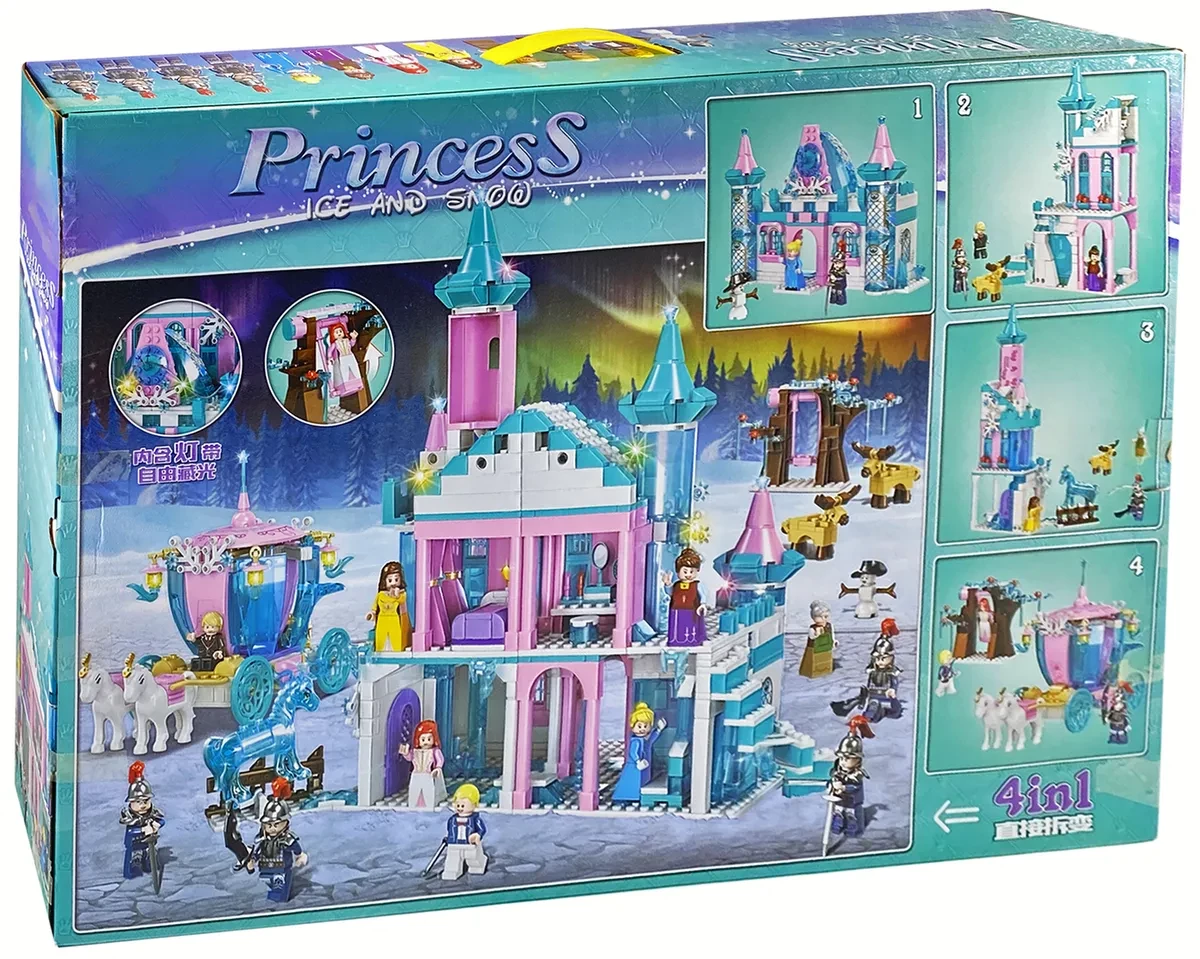 Конструктор Kazi 4в1 «Замок сказочной принцессы» KY98712 (Disney Princess) 1030 деталей - фото 2 - id-p163446823