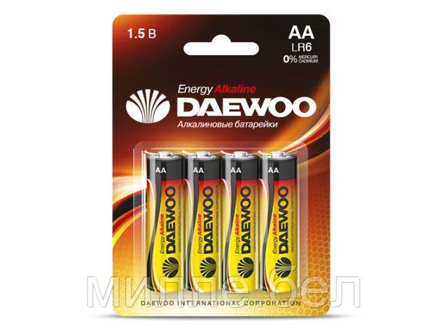 Батарейка AA LR6 1,5V Alkaline 2021 BL-4шт DAEWOO ENERGY - фото 1 - id-p160981944