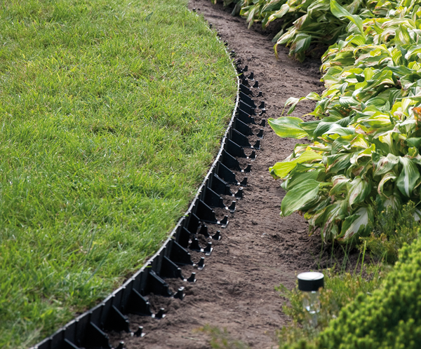 Бордюрчик садовый наборный пластмассовый RIM-BORD, длина 1 м, высота 45 мм, черный - фото 4 - id-p163484765