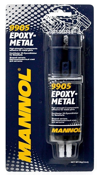 Клей двухкомпонентный для металла 30г. MANNOL 9905