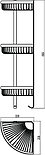 Savol черный Полка решетка угловая тройная черная S-5854-3H, фото 2