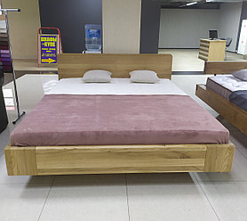 Кровать из дубового цельноламельного щита"ОБОЛ"  160×200