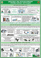 Плакат на ПВХ 3 мм " Действия при возникновении чрезвычайных ситуаций" №5 р-р 40*57 см