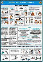 Плакат на ПВХ 3 мм " Первая неотложная помощь азбука реанимации" №8 р-р 40*57 см