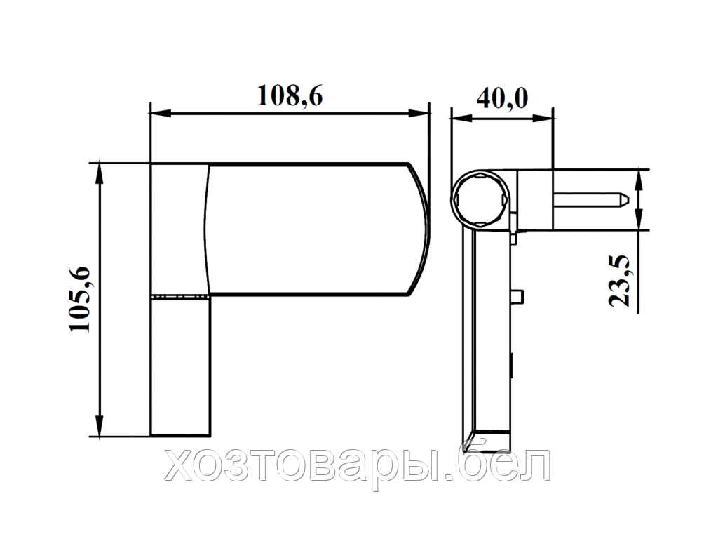 Петля дверная АТ27 до 140кг., (антрацит)