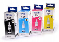 Оригинальные чернила EPSON (T664) для L100, L200, L300, L550, L1300 - 70 мл. (Комплект 4х70 мл.)