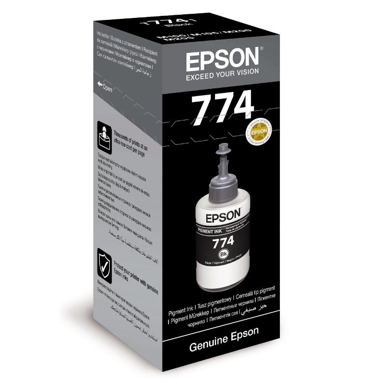 Оригинальные чернила EPSON T7741 (C13T77414A) для M100, M105, M200, M205, 140 мл, черные - фото 3 - id-p163494538