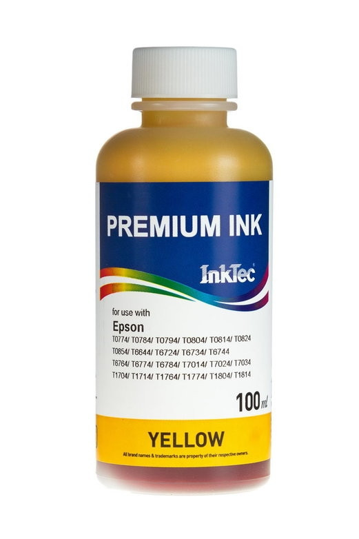 Чернила для Epson InkTec E0010 - 100 мл (Желтый (Yellow)) - фото 1 - id-p163494601