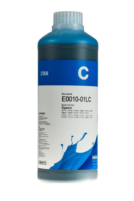 Чернила для Epson InkTec E0010 - 1 литр (Синий (Cyan)) - фото 1 - id-p163494635