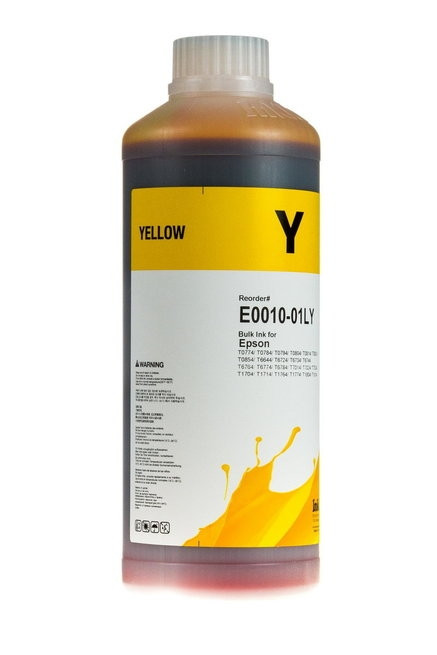 Чернила для Epson InkTec E0010 - 1 литр (Желтый (Yellow)) - фото 1 - id-p163494637