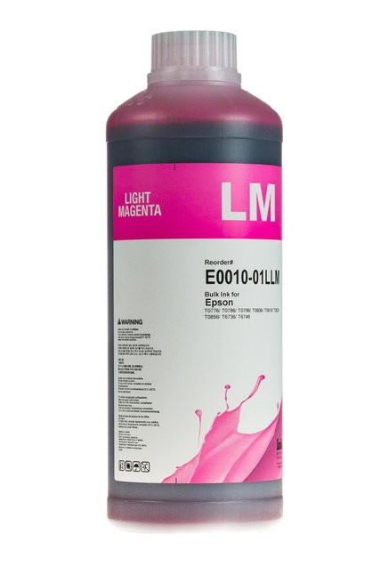 Чернила для Epson InkTec E0010 - 1 литр (Светло пурпурный (Light Magenta)) - фото 1 - id-p163494638