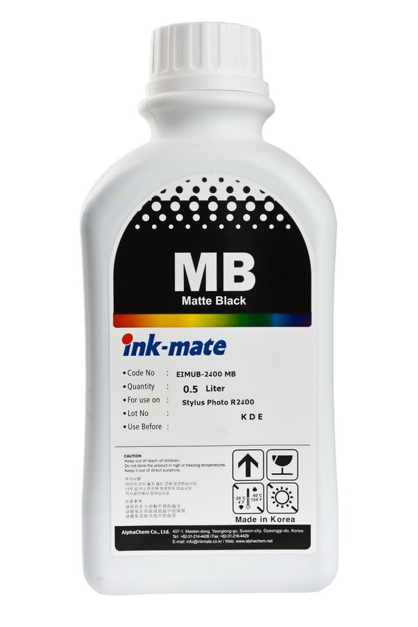 Чернила Ink-Mate EIMUB-2400 - 500 мл (Матовый черный (Matte black) дек. 2023) - фото 1 - id-p163494662