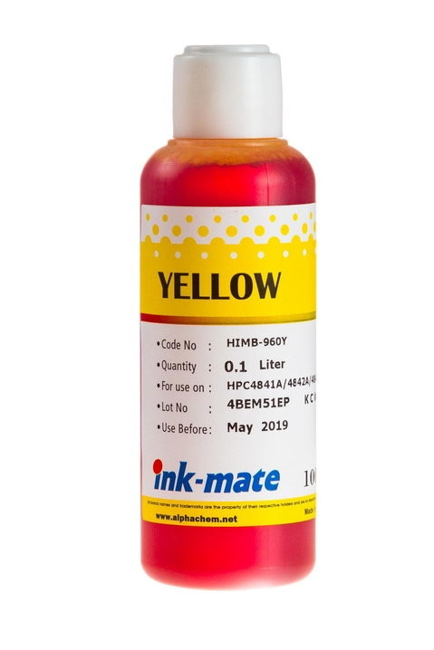 Чернила для HP Ink-Mate HIM-960 - 100 мл (Желтый (Yellow)) - фото 1 - id-p163494677