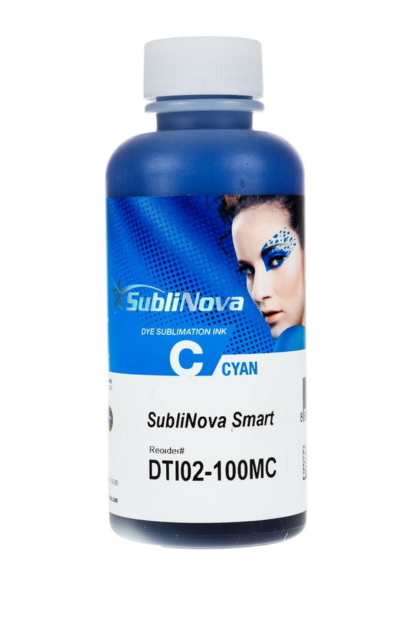 Сублимационные чернила InkTec SubliNova Smart - 100 мл (Синий (Cyan) DTI02 - apr 2023) - фото 1 - id-p163494919