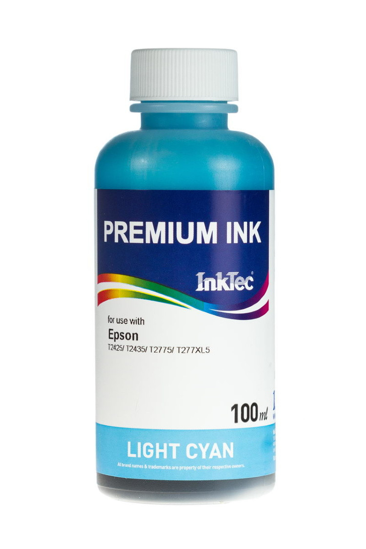 Чернила для Epson InkTec E0017 - 100 мл (Св. синий (Light cyan)) - фото 1 - id-p163494954