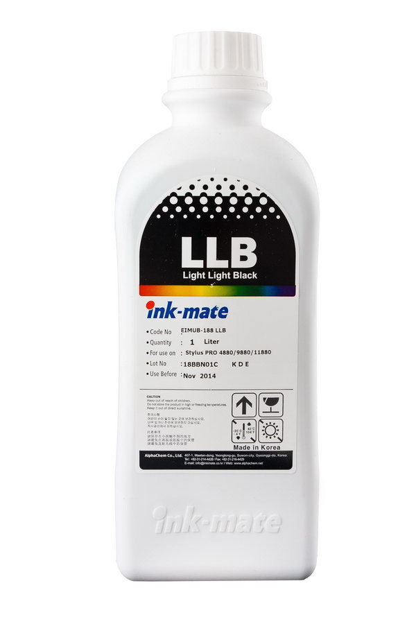 Чернила для Epson Ink-mate EIMUB-188 - 1 литр [SM] (Св. св. черный (Light light black)) - фото 1 - id-p163494991