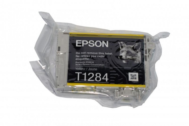 Оригинальные картриджи Epson T1281-T1284 для Epson S22 и прочих (Желтый (Yellow)) - фото 1 - id-p163496235