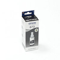 Оригинальные чернила EPSON (T673) для L800, L805, L810, L850, L1800 - 70 мл (Черный Epson, 70мл.)