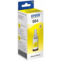 Оригинальные чернила EPSON (T664) для L100, L200, L300, L550, L1300 - 70 мл. (Желтый (Yellow), 70мл.)