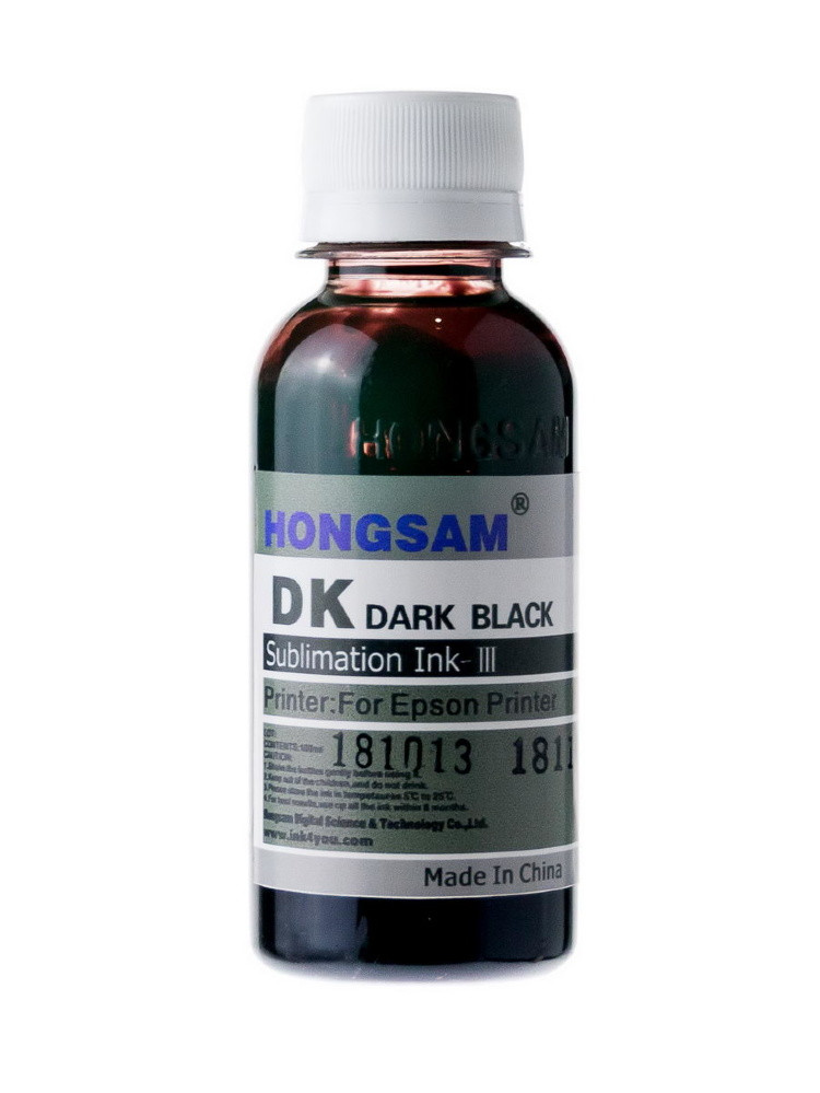 Сублимационные чернила HONGSAM SUBLIMATION INK-III DK - 100 мл [SM] (Черный (Black) розлив Easyprint) - фото 1 - id-p163495320