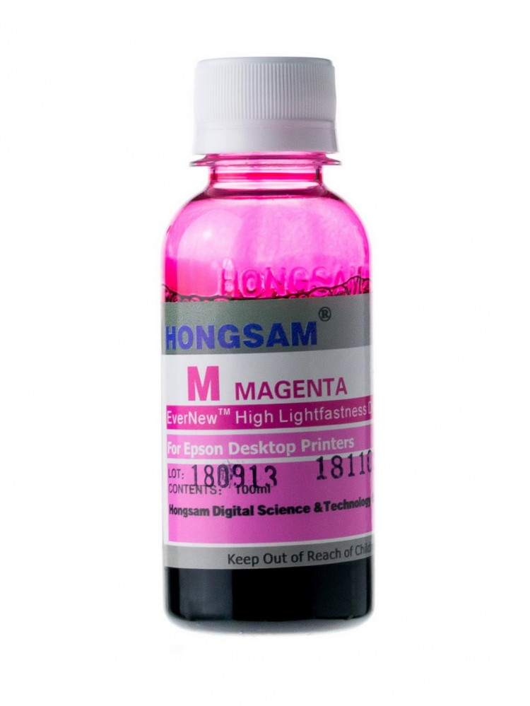 Чернила Hongsam Dye для принтеров Epson L-series - 100 мл (Пурпурный (Magenta)) - фото 1 - id-p163495411