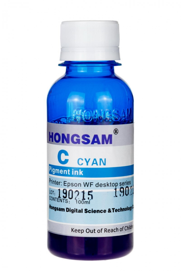 Чернила Hongsam Pigment для принтеров Epson WorkForce - 100 мл (Синий (Cyan)) - фото 1 - id-p163495414