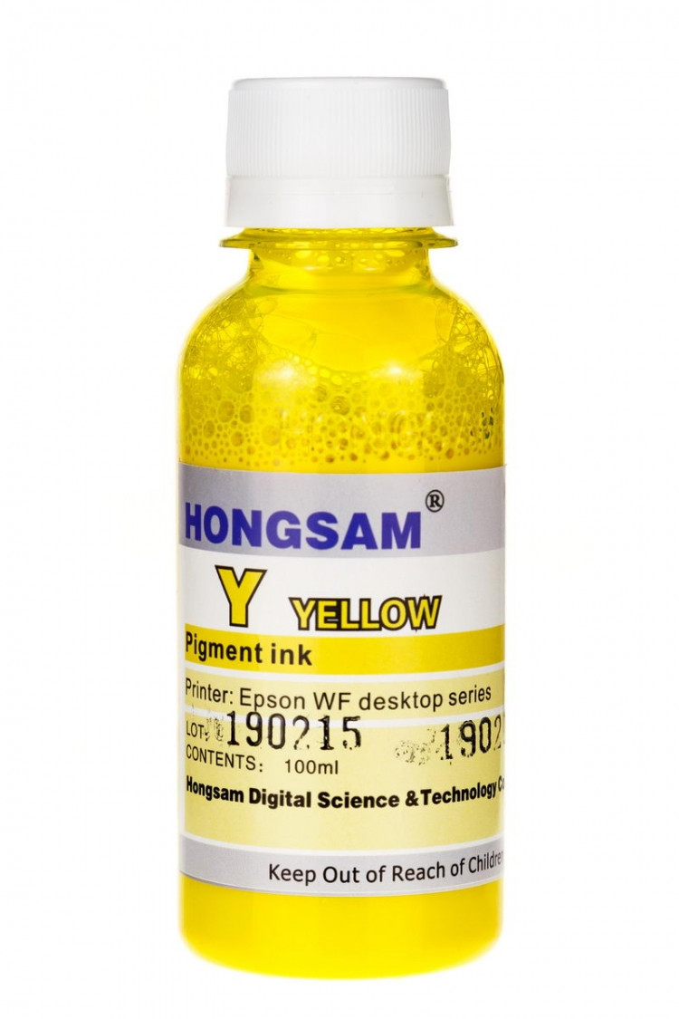 Чернила Hongsam Pigment для принтеров Epson WorkForce - 100 мл (Желтый (Yellow)) - фото 1 - id-p163495416