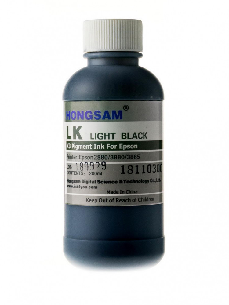 Чернила Hongsam Ultrachrome для широкоформатных принтеров Epson Pro 7900, 200 мл (Серый LK) - фото 1 - id-p163495446