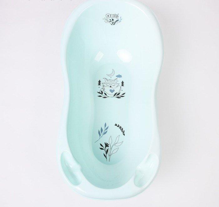 Tega ТЕГА Детская ванночка 102 см с термометром LIS (ЛИСЕНОК) светло-зеленый - фото 2 - id-p145591447