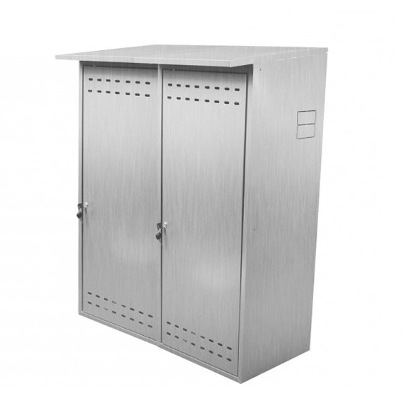 Шкаф ComfortProm для двух газовых баллонов серый - фото 1 - id-p163552316