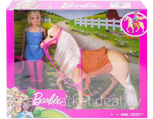 Игровой набор Кукла Barbie Наездница FXH13, фото 3